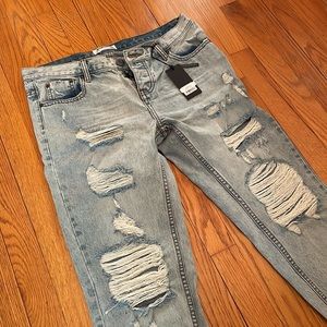 Distressed Light Blue Women's Jeans